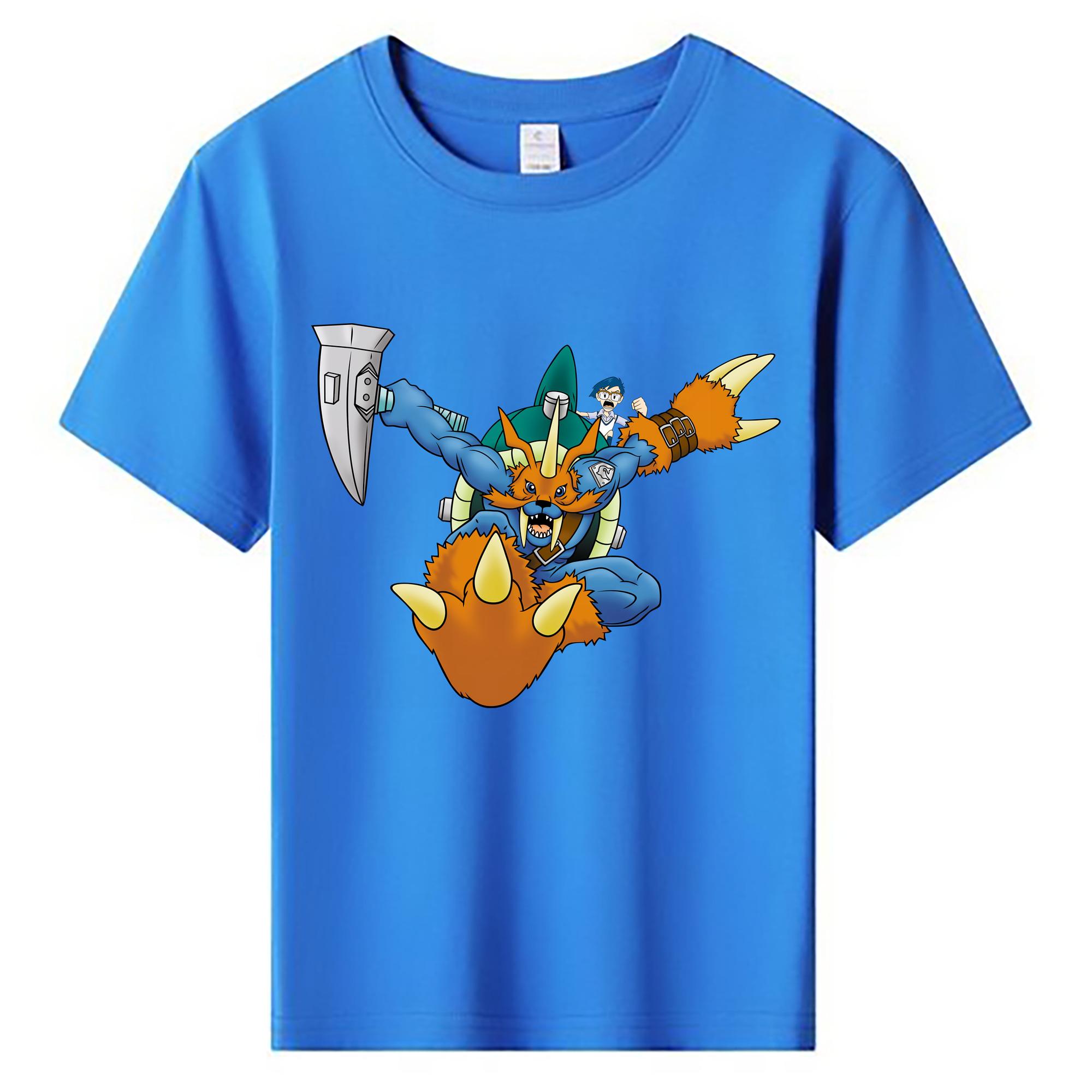 （画像用） Digimon デジタルモンスター/デジモン 綿100％キッズTシャツ（フロントプリント）